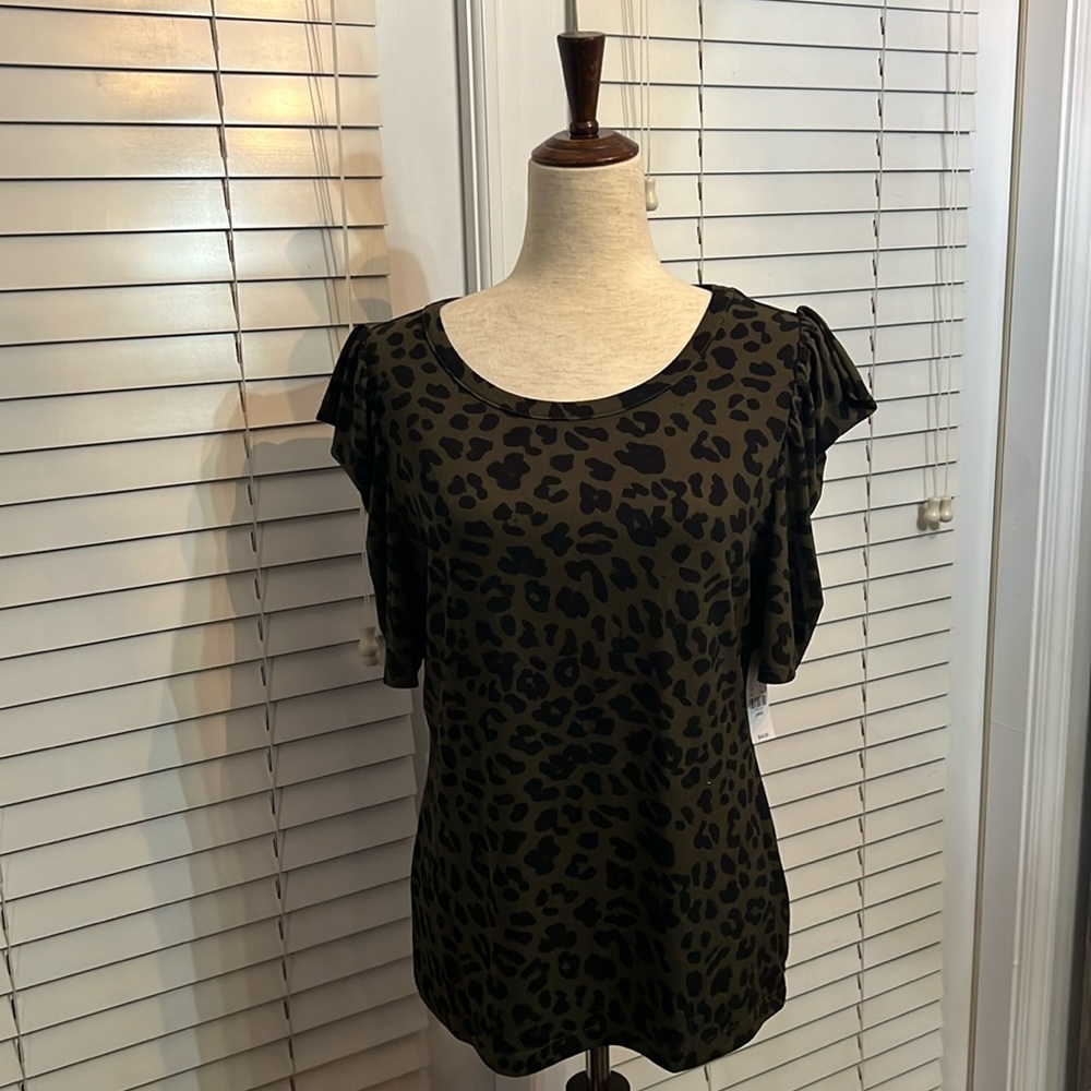 New York & Company Leopard Print Top